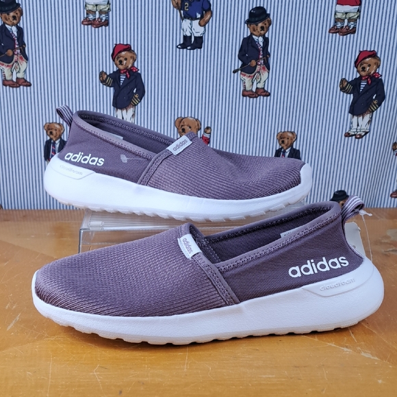 Adidas Shoes - NWT Adidas Women's cloudfoam memory Lite Racer purple & white sz6 slip-on shoes